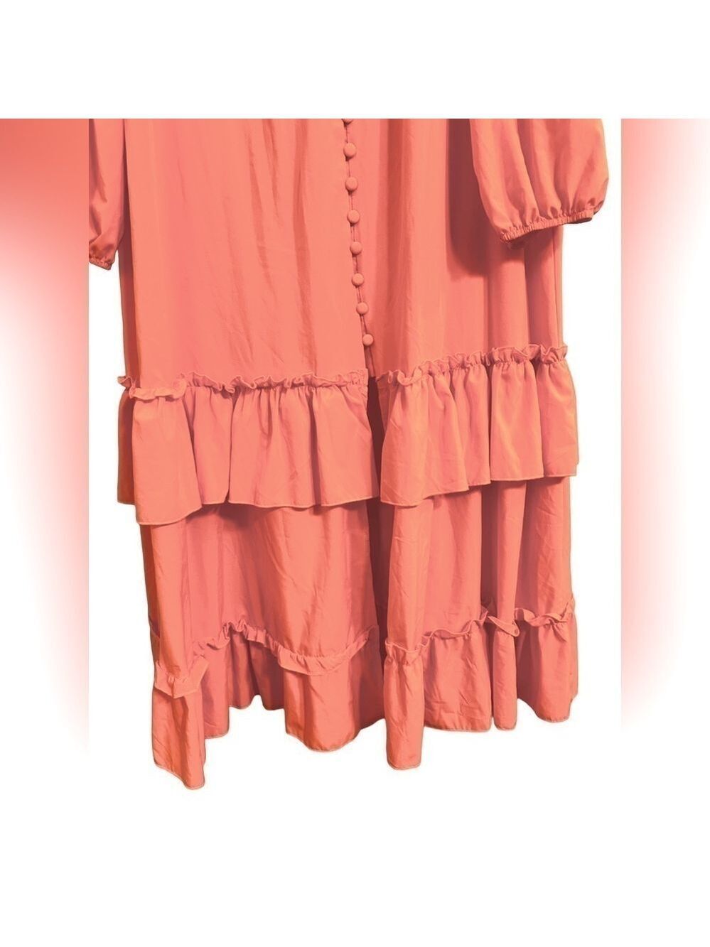 Women's Layered Ruffle Maxi Dress - Picture 9 of 13